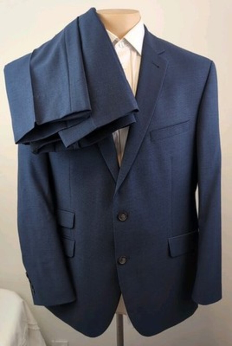 Ted Baker Joe CT Mens Navy Birdseye 2 Piece Suit Size 42S - W36 X 28
